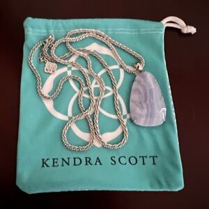 Kendra Scott Lavender Agate Teardrop Pendant Necklace